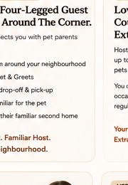 Host comfortably spending time with a pet at home