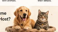 Dog and cat ready for a neighbourhood home stay